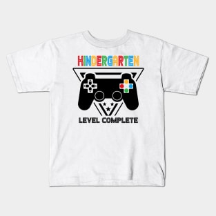 Kindergarten Level Complete Graduation Gamer Boys Kids Kids T-Shirt